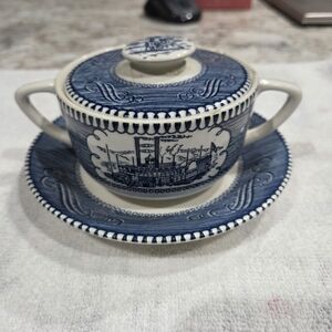 Blue and White Porcelain Tea Set